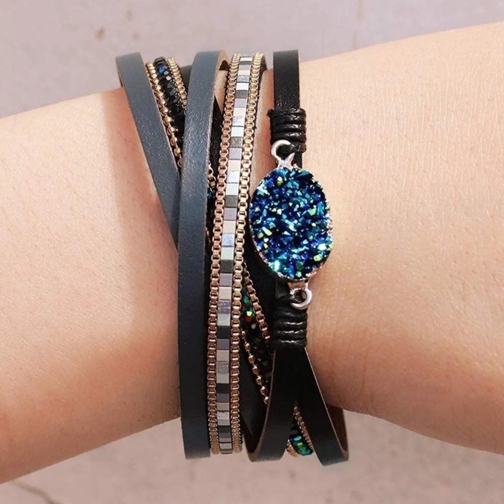 SALE! 🎁❄️ Blue Druzy Women’s Fashion Bracelet